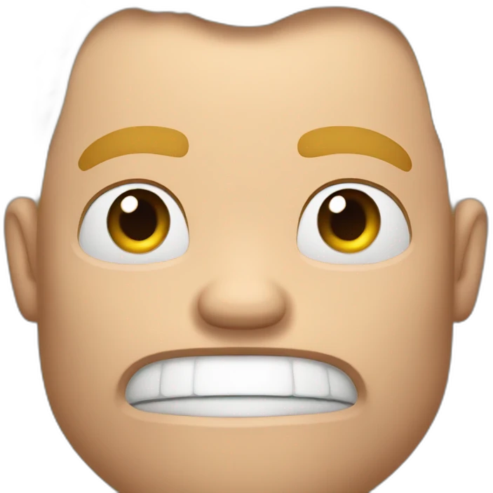 Scared muscle white man  emoji