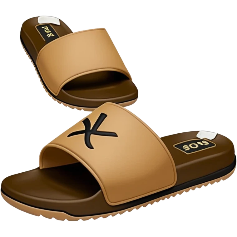 tan colored yeezy slide sandal emoji