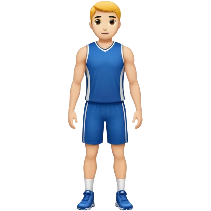 full body view of guy in sports team emoji