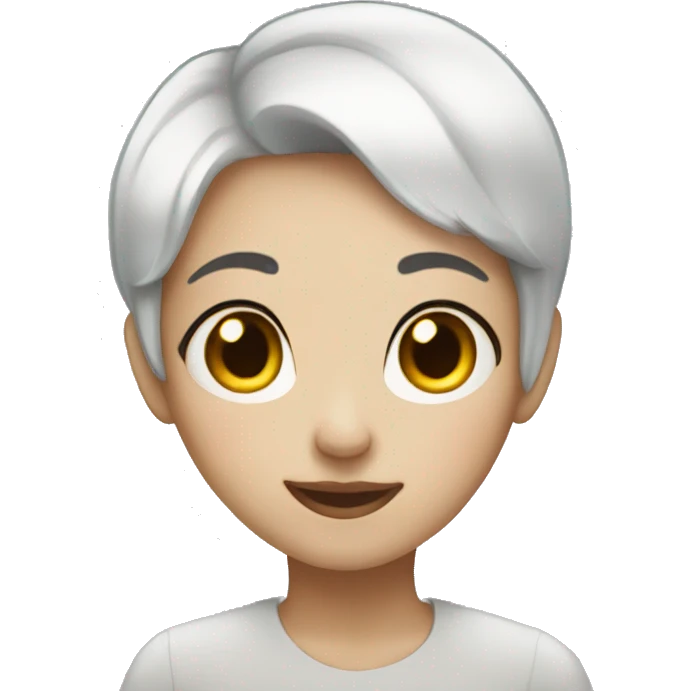 new year ghost girl with short hair emoji