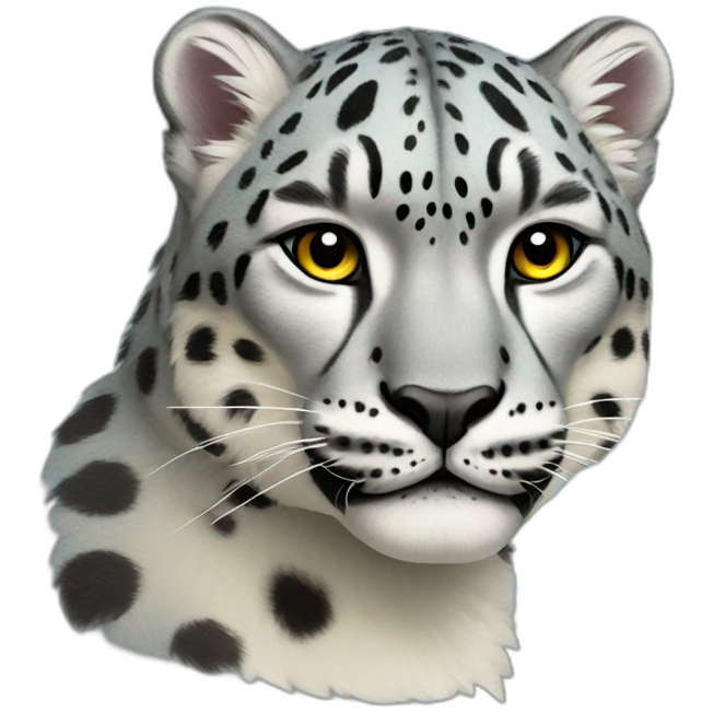 rainbow snow leopard emoji