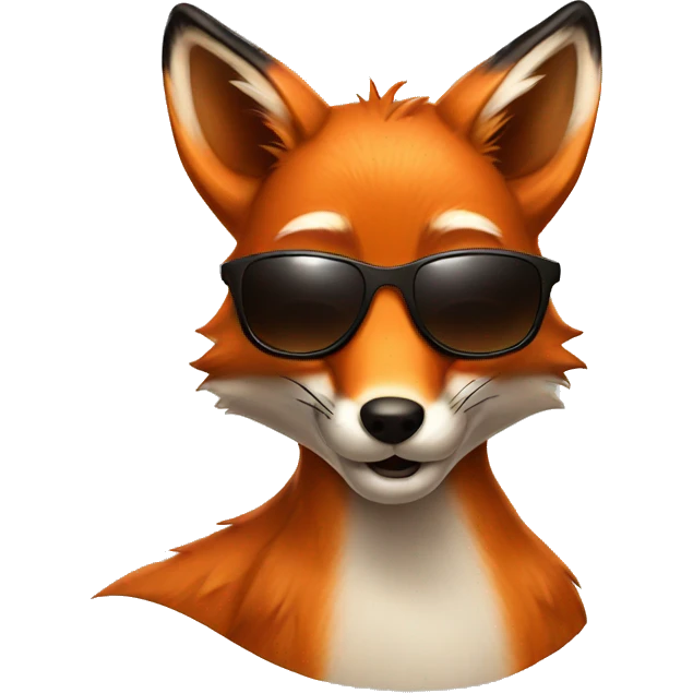 Male Fox with sunglasses emoji