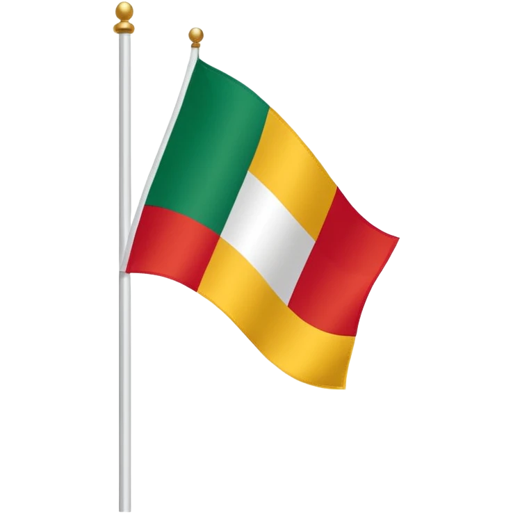 Red, white, and golden yellow tricolour flag inspired by the flag of Italy emoji