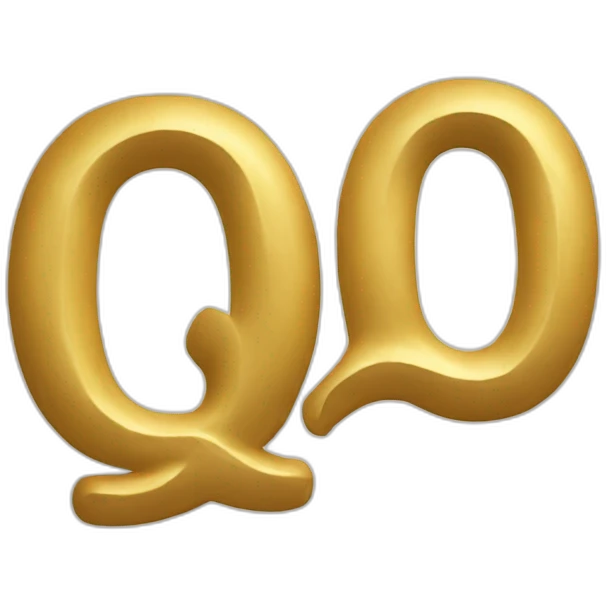 Golden Letters Q and R emoji
