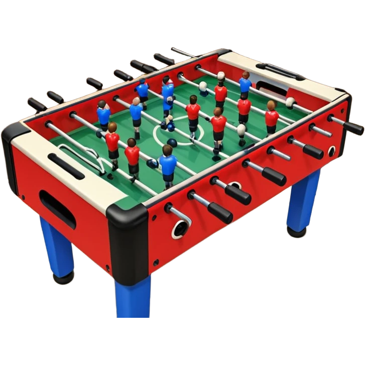 Make Foosball emoji only 2 players in the same bar, one blue and one red emoji