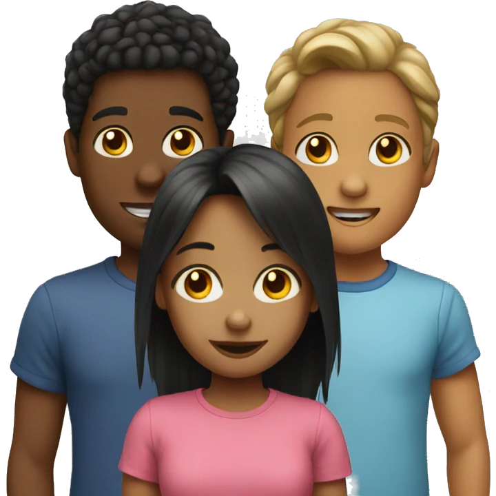 three kids emoji