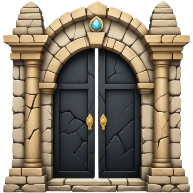 Cracked Temple Gate black emoji