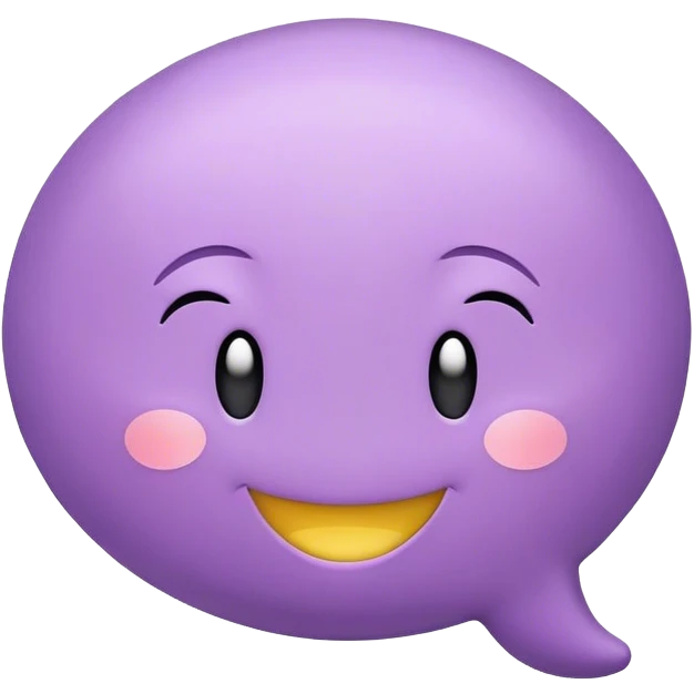 Tengo un app de salud mental. El logo es una burbuja de chat y tiene un color violeta con una carita sonriente como esta :) este es el color #543D99 emoji