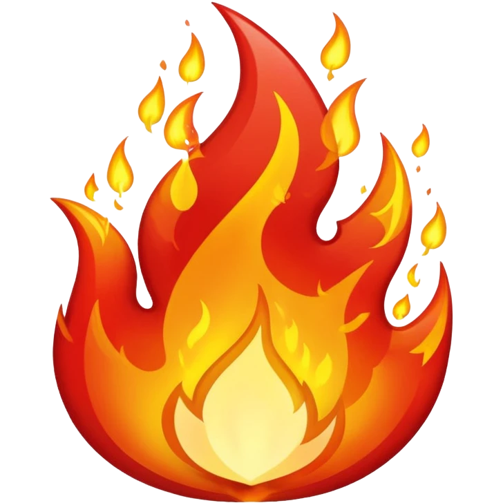 glitter red beutiful fire emoji