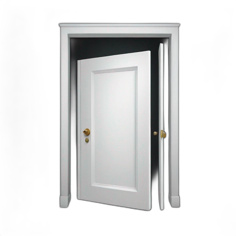 White door half opened to a dark room emoji