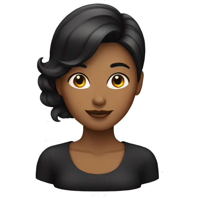 A woman with black hai emoji