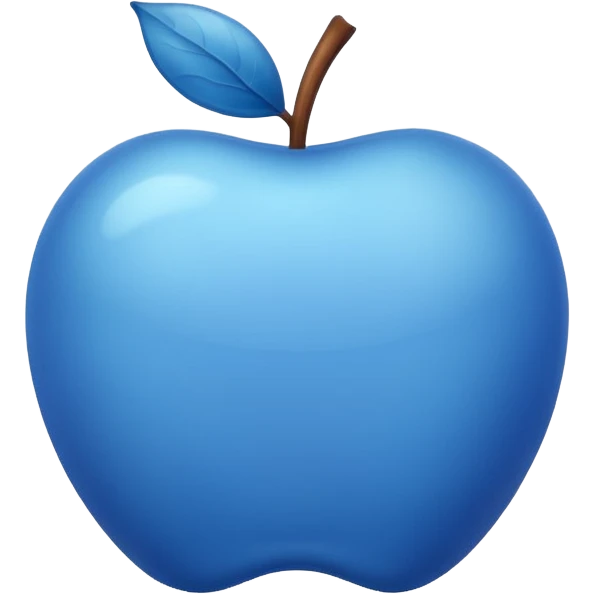 blue apple emoji