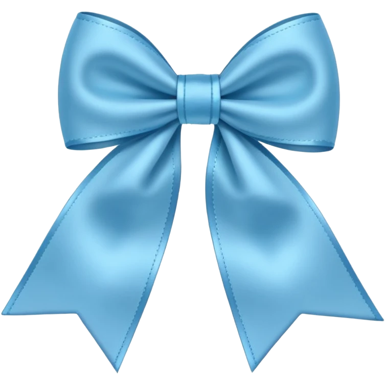 Light blue bow on light blue bow emoji