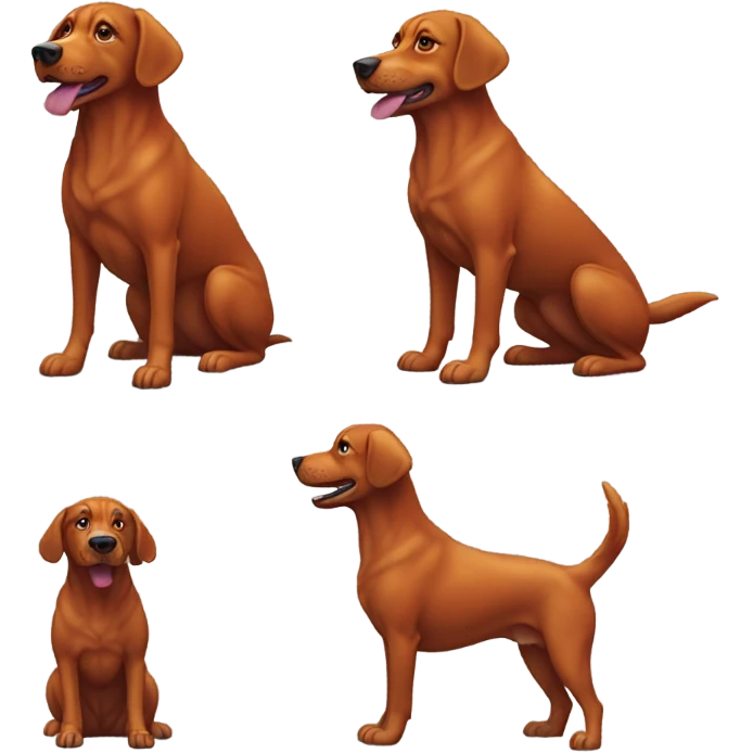 Dog red emoji