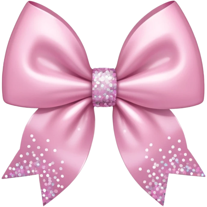super pale pink bow confetti but the paper confetti are the pale pink bows all spread out with white tiny glitter emoji