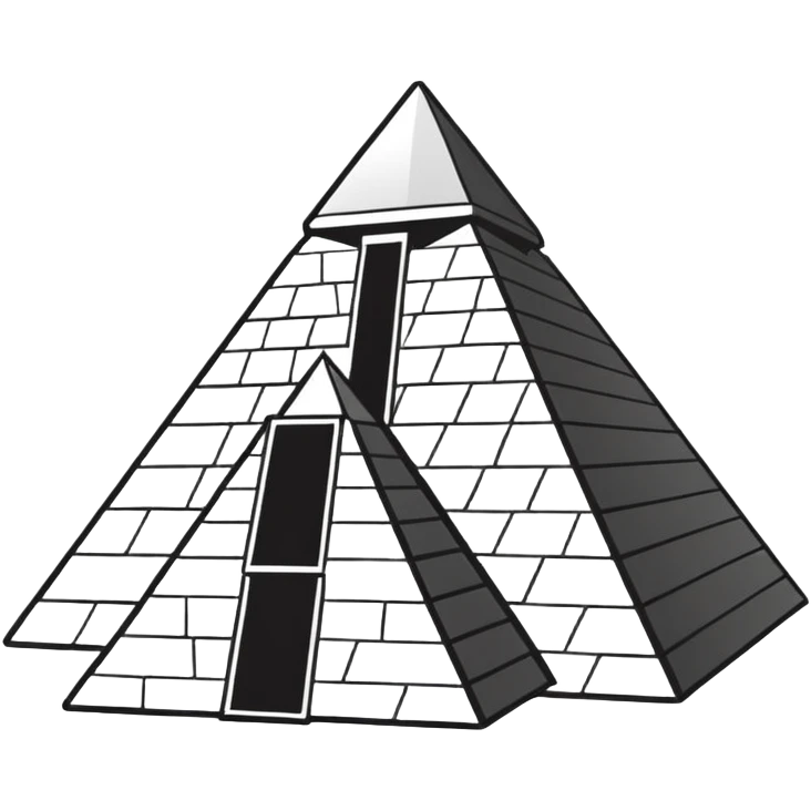 now u want a sticker black an white with louvre museum and he pyramide emoji