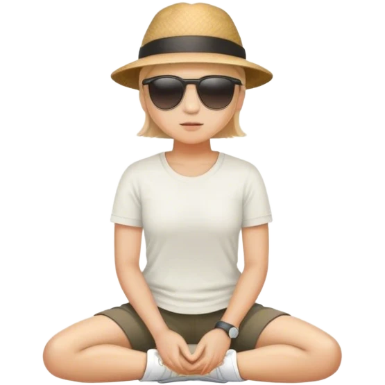 on knees facing away emoji