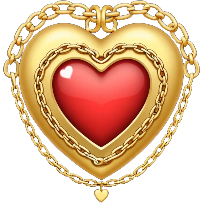 Feminine heart with chains  emoji