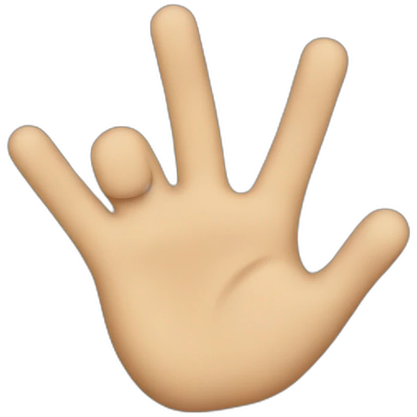 bye hand emoji