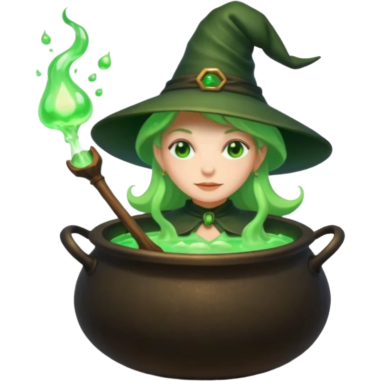 green witch cooking potion emoji