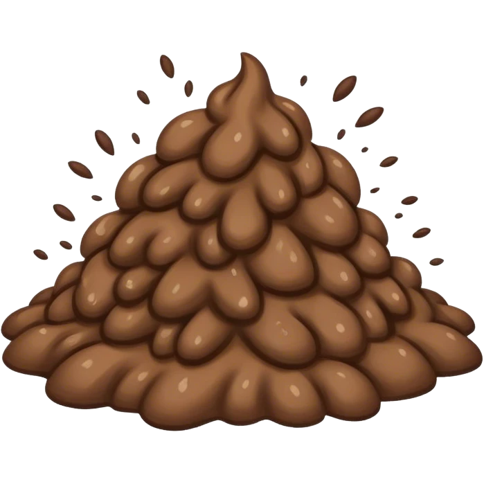The classic iPhone exploding emoji but it’s exploding poop emoji