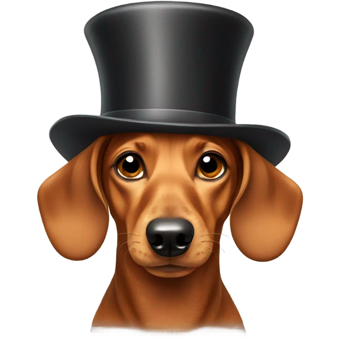 Dachshund with Hat emoji