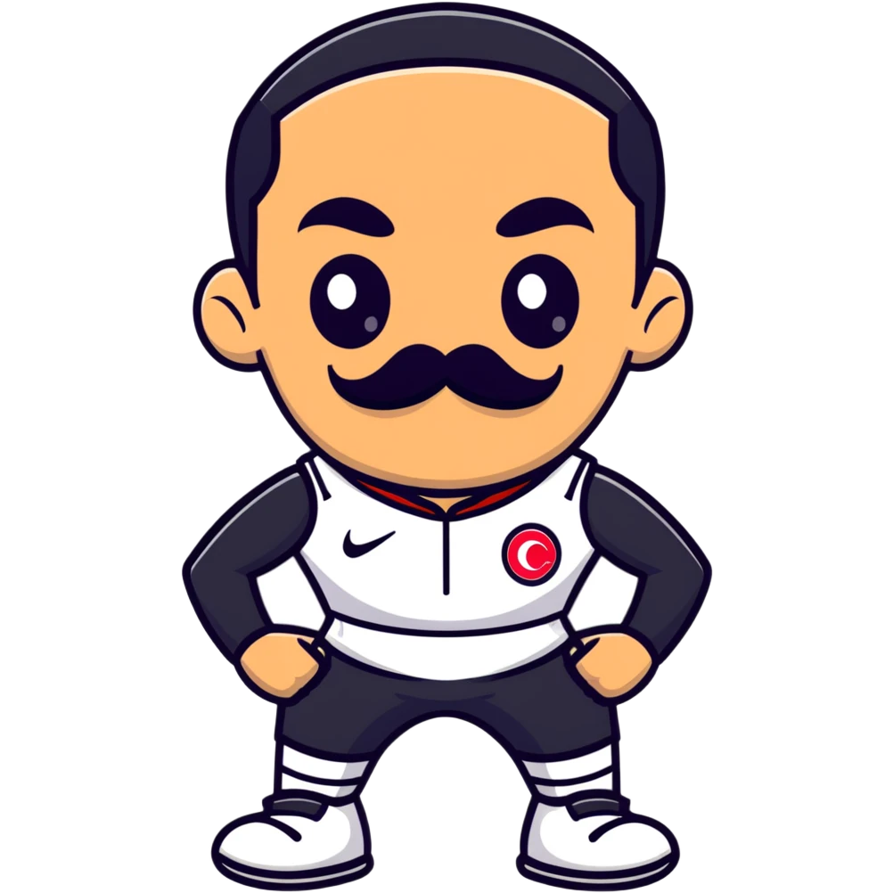 Recep İvedik, comic Turkish character with mustache and sports outfit emoji
