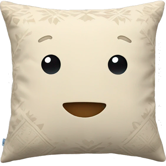 beige pillow with winter pattern emoji