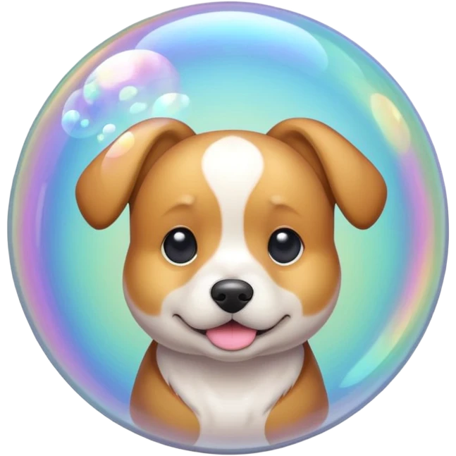 dog shaped bubbly soap emoji