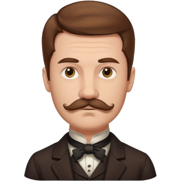 Man victorian style head emoji