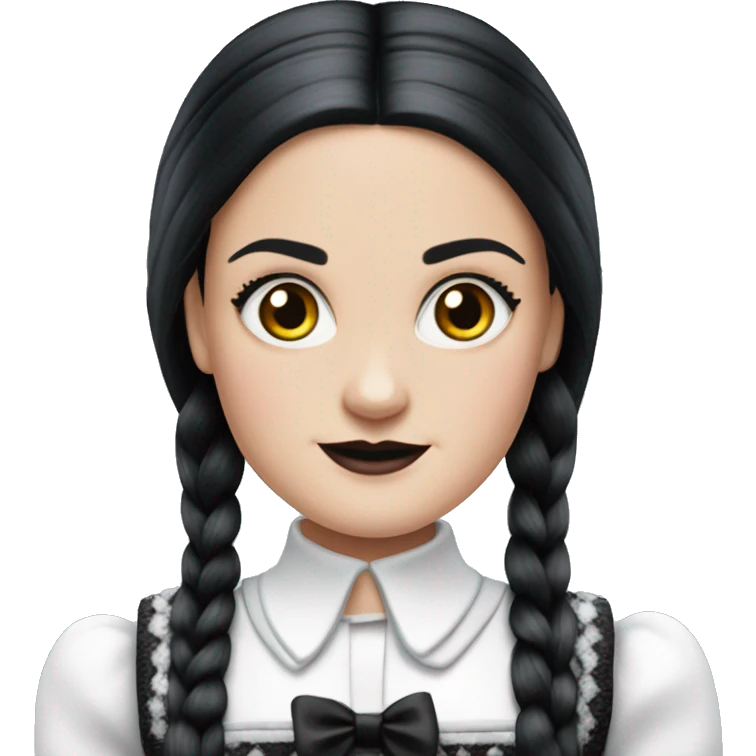 Dazzling Winter Barbie Wednesday Addams  emoji
