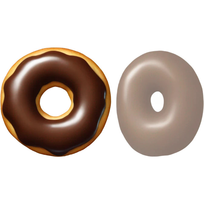 Chocolate glazed donut emoji