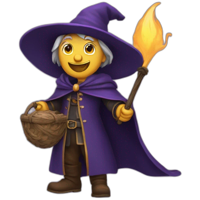 sorcier qui dit bonjour emoji