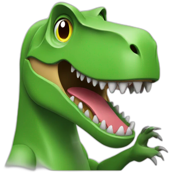 Trex editing a video emoji