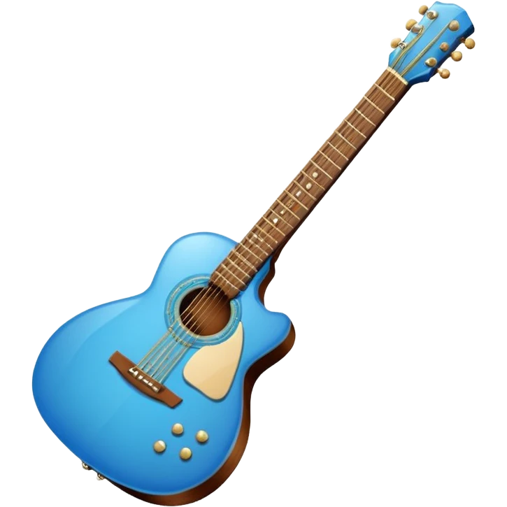 Blue guitar emoji