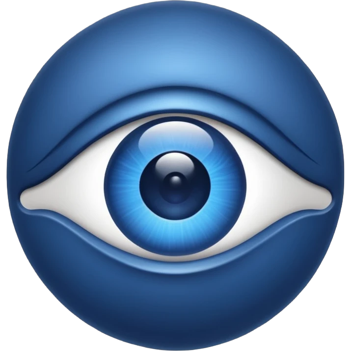eye symbol, dark blue, minimal emoji