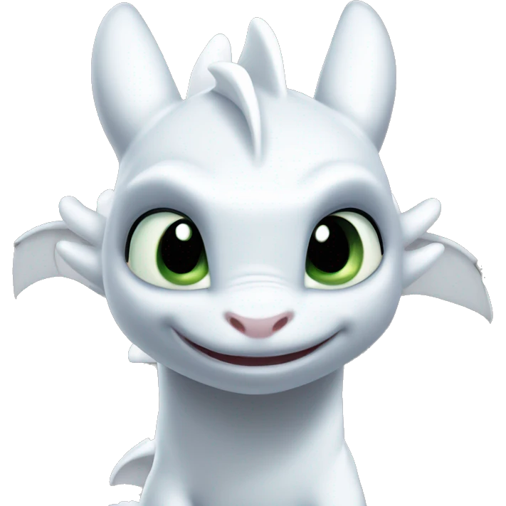 Light fury toothless dragon  emoji