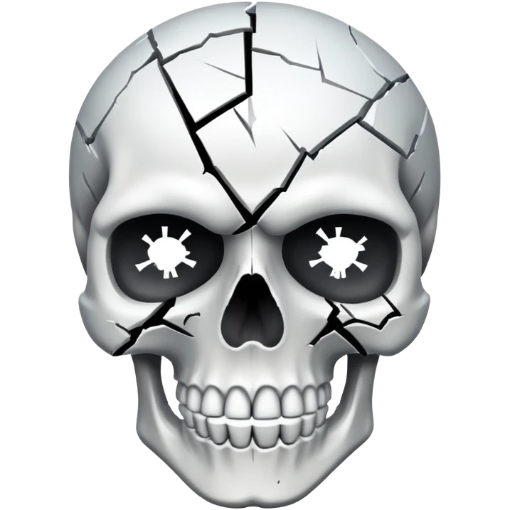 Skull head blown up emoji
