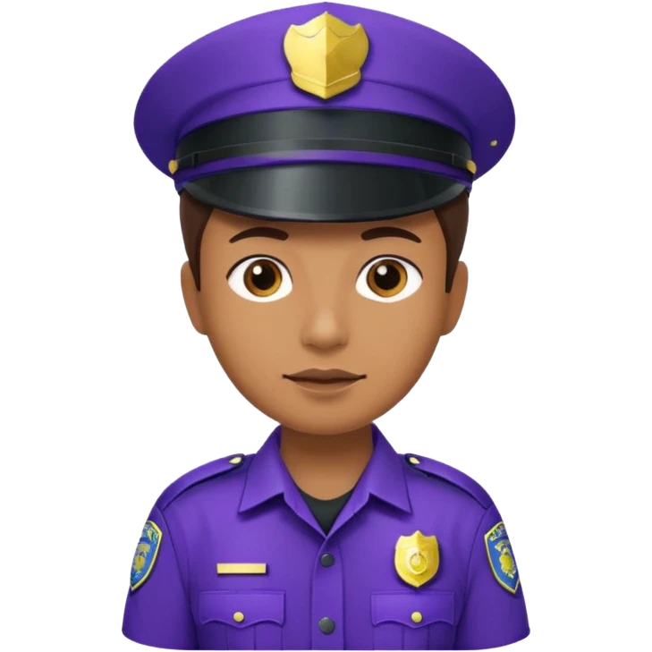 police with purple uniform emoji