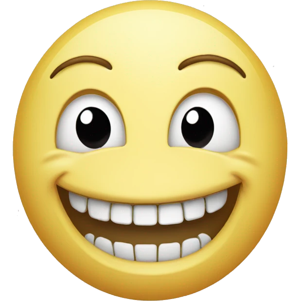 Smiley emoticon woth missing teeth emoji