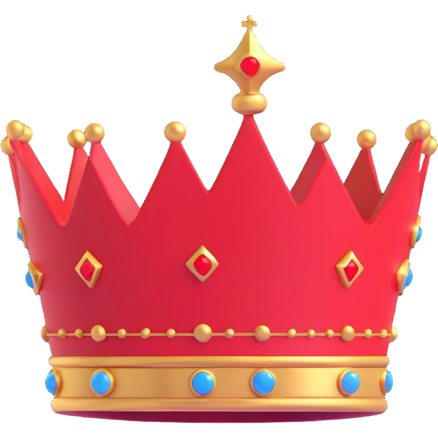 red crown with gold accents emoji