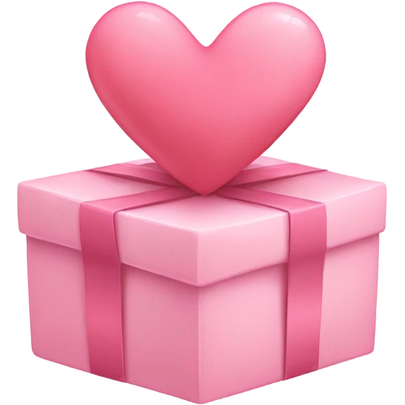 heart shaped gift light pink color emoji