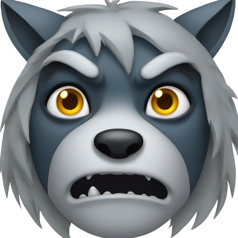 scared werewolf face emoji
