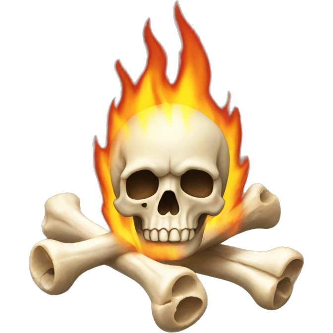 Bone fire  emoji