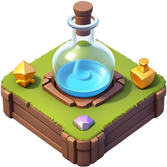 Clash of Clans aesthetic: Cinematic Playful 3D Isometric Health Potion Emoji, rendered in a 3D vector-style similar to standard emojis with minimal shading and bold, simplified shapes. A compact, distinct form with signature details, softly glowing with a fantasy RPG magic charm. Simplified yet unmistakably iconic, highly detailed and consistent, glowing with a soft radiance and high shine. Stylized with a touch of heroic grandeur and a soft glowing outline, capturing the essence of a beloved gaming relic with a friendly, playful manner! emoji