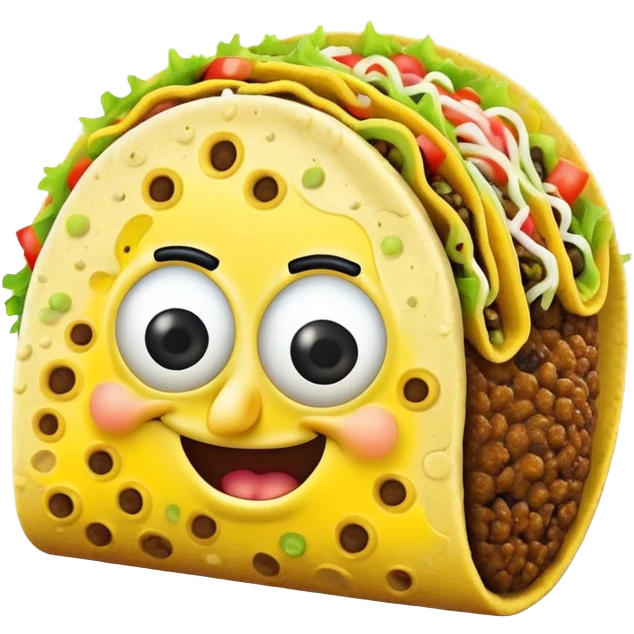SpongeBob in taco emoji