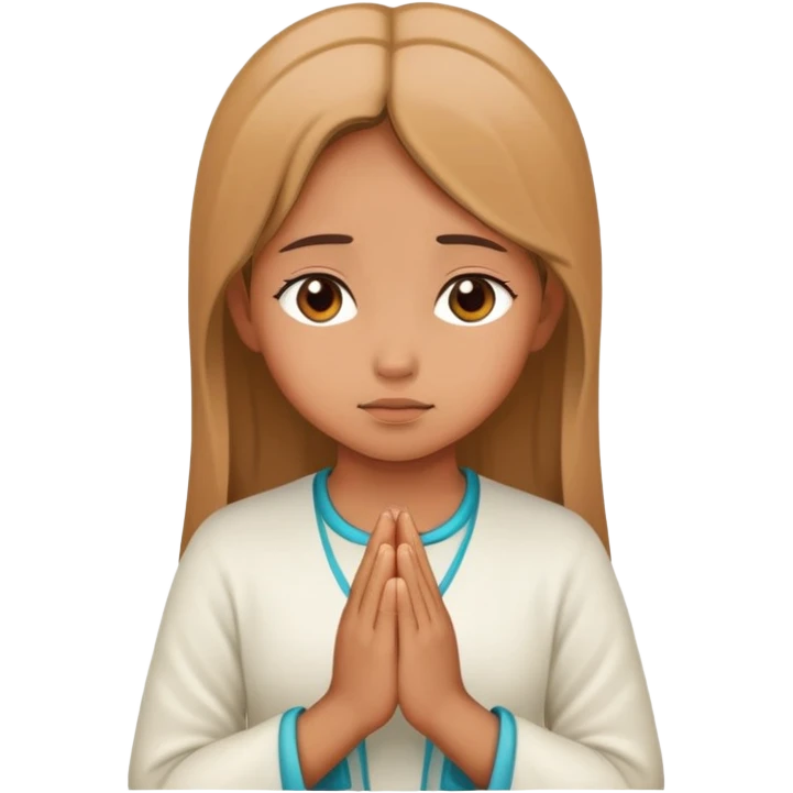 Niña rezando emoji