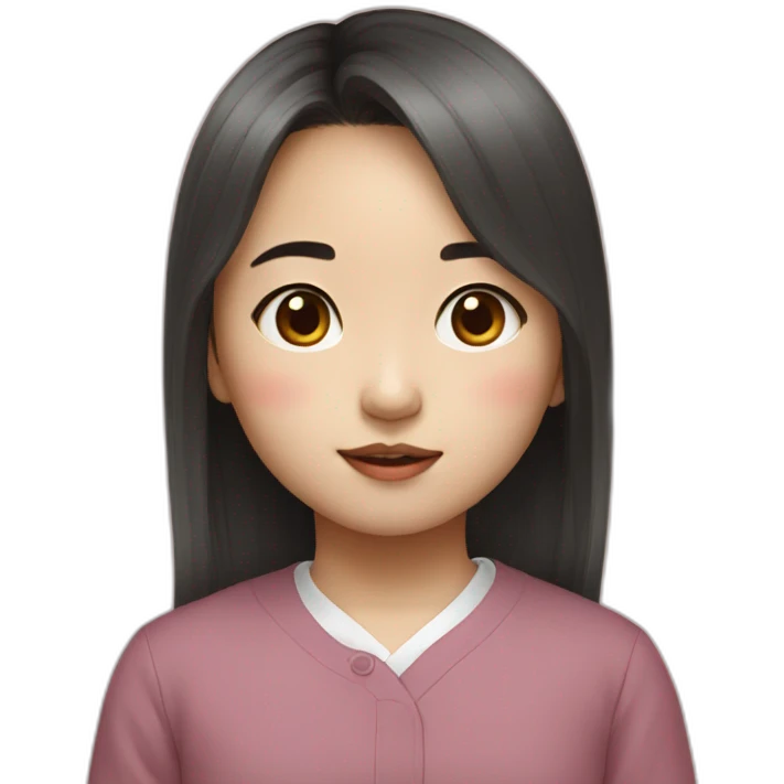 little Korean girl of the meme emoji
