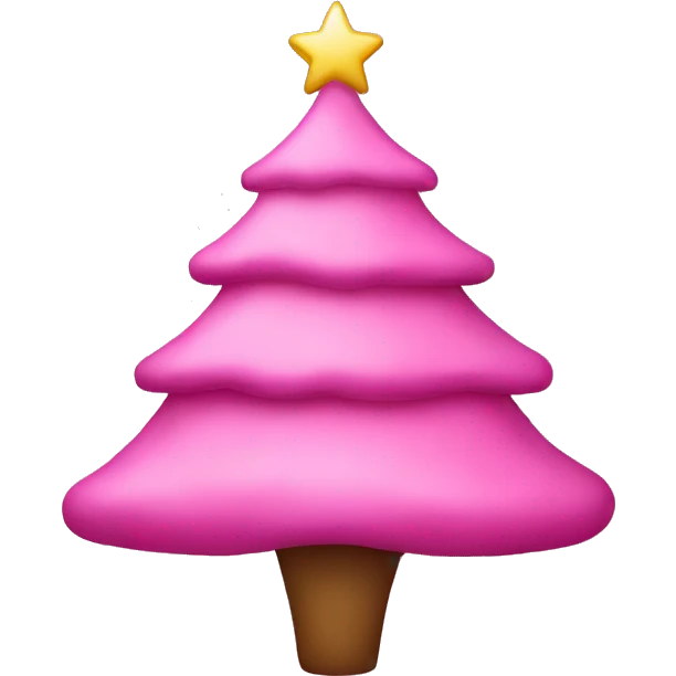 Pink Christmas tree emoji