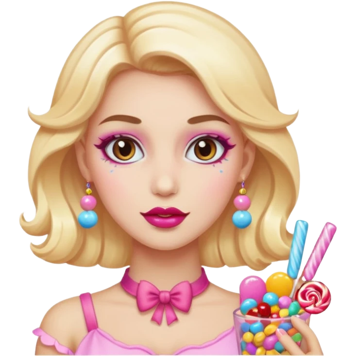 candy themed woman emoji